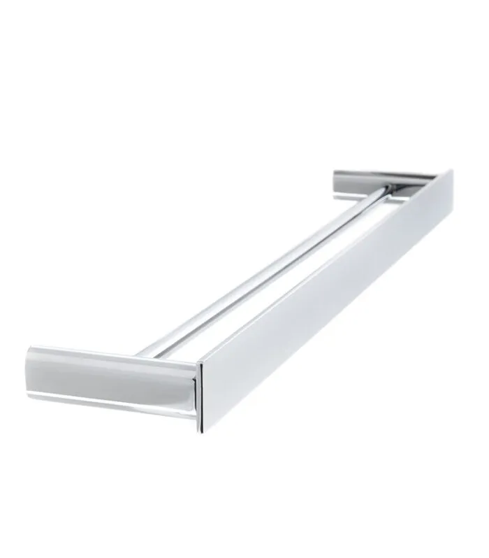 Gabe Double Towel Rail - Chrome