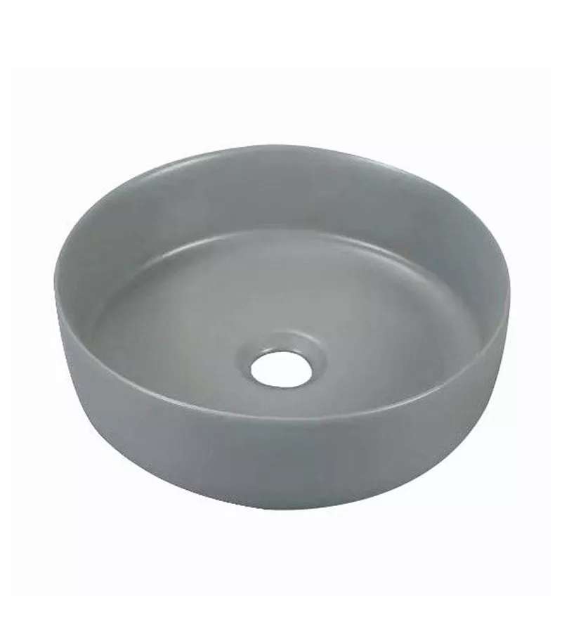 355 x 355 x 120mm Matt Concrete Grey Round Above Counter Basin