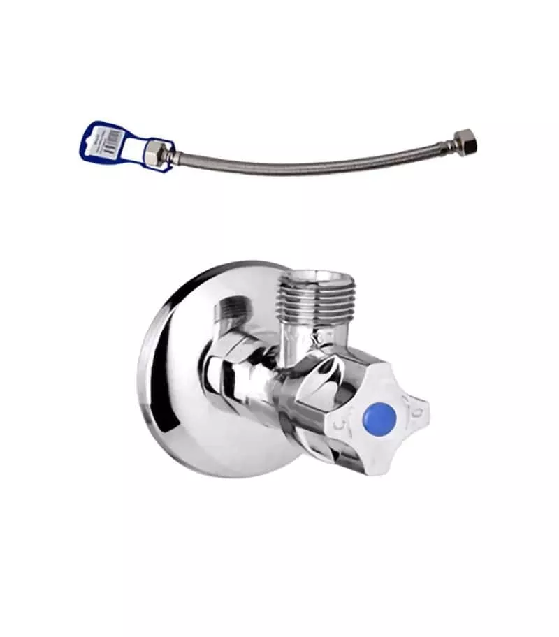 Tradie Chrome Mini Cistern Stop Kit 1/4 Turn Ceramic Disc