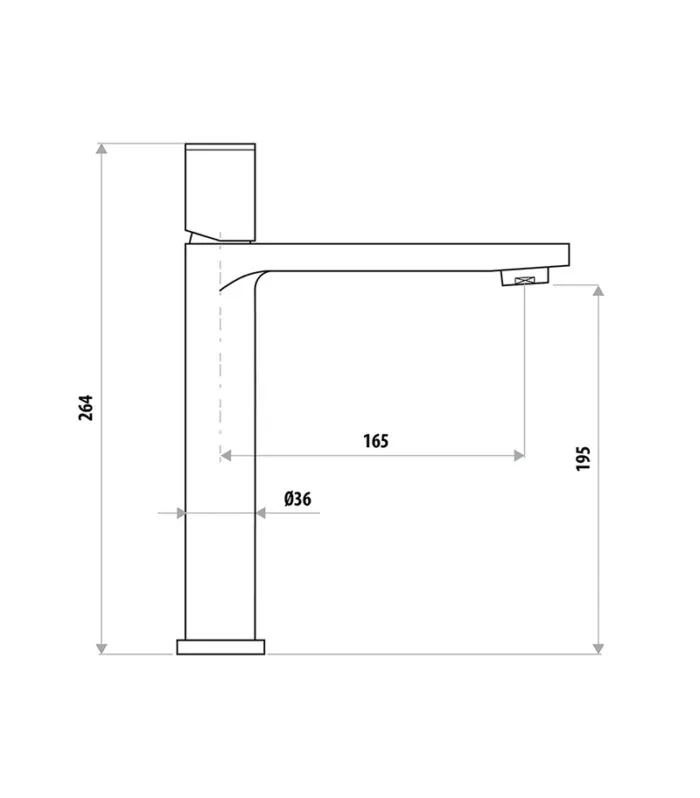 Gabe Tall Basin Or Sink Mixer Specification