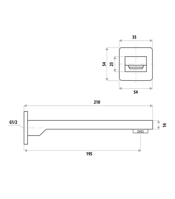 Gabe Spout 200mm Specification