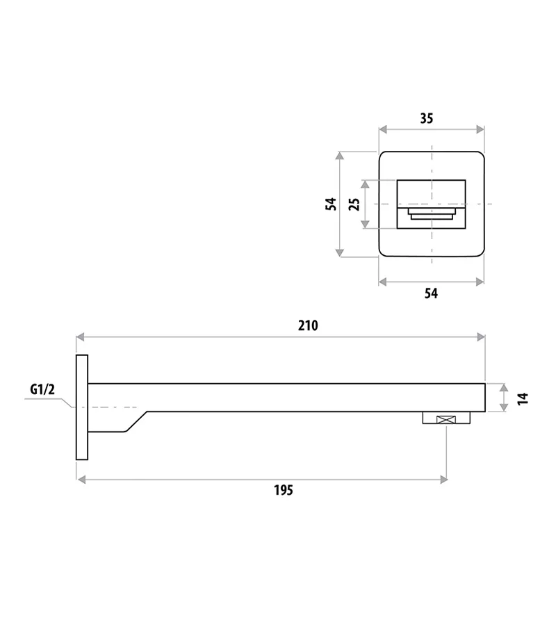 Gabe Spout 200mm Specification