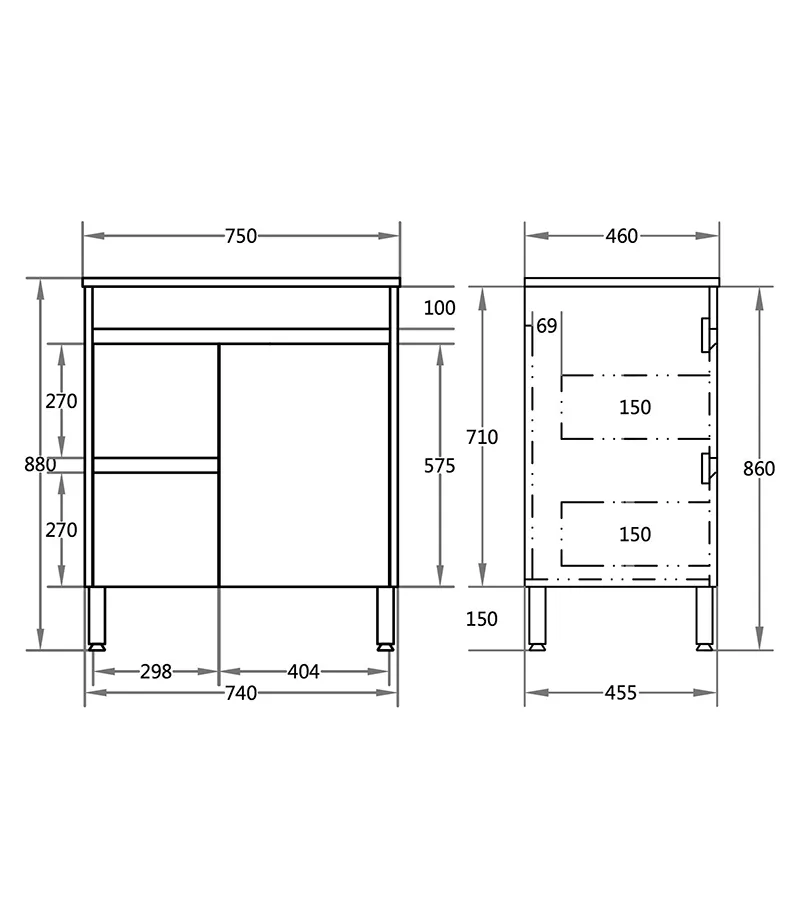 Oxley Gloss White 750mm PVC Freestanding Vanity
