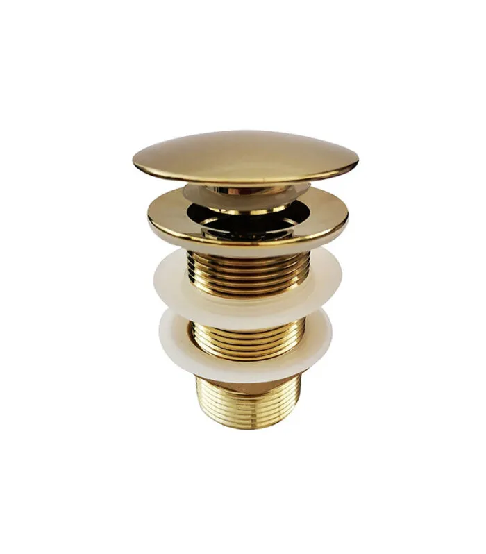 32mm Pop Up Waste Non Overflow - Polished Yellow Gold