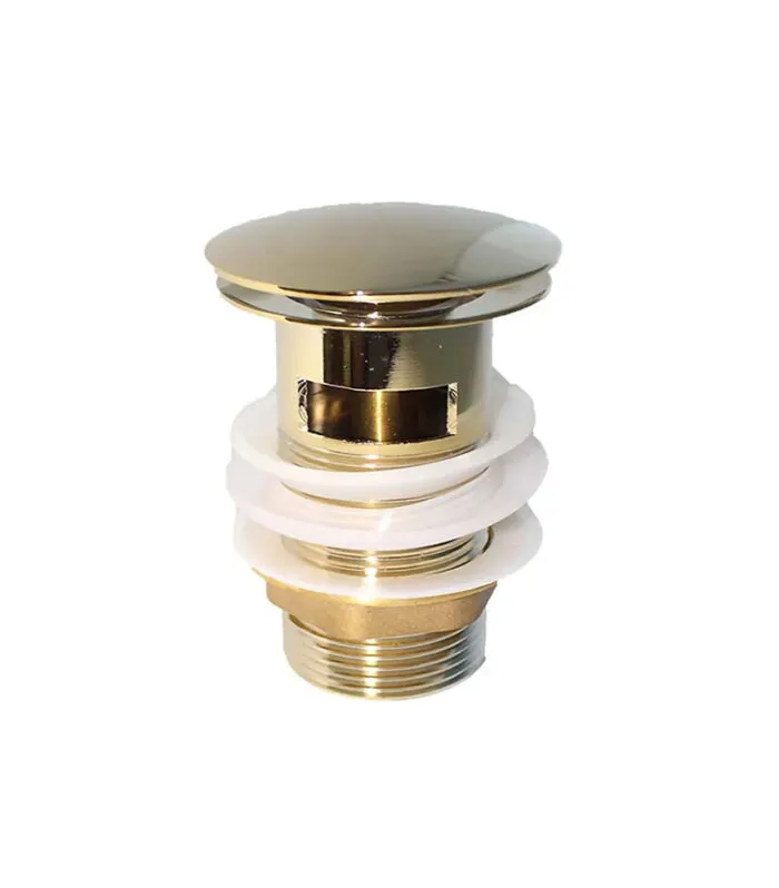 32mm Pop Up Waste With Overflow - Polished Yellow Gold