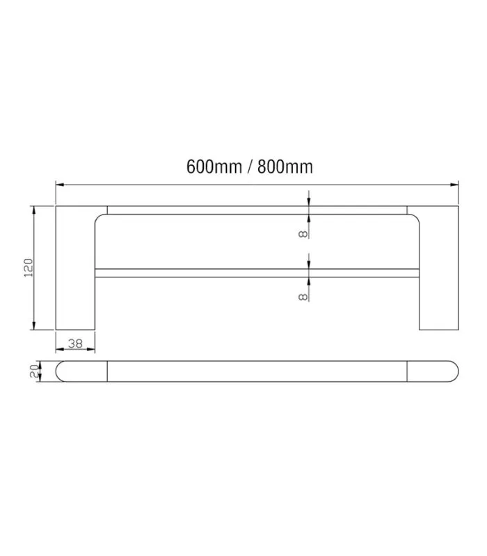 Cora Double Towel Rail Specification