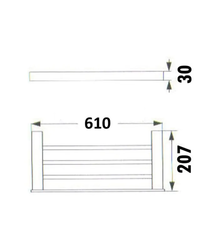 Rosa SS304 Towel Rack - Specification