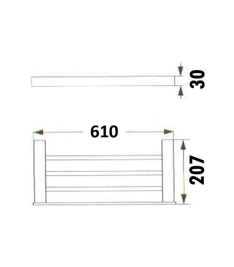 Rosa SS304 Towel Rack - Specification