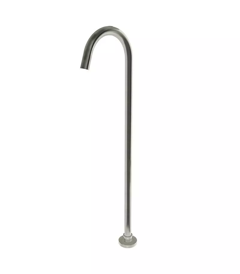 Pentro Round Brushed Nickel Freestanding Bath Spout