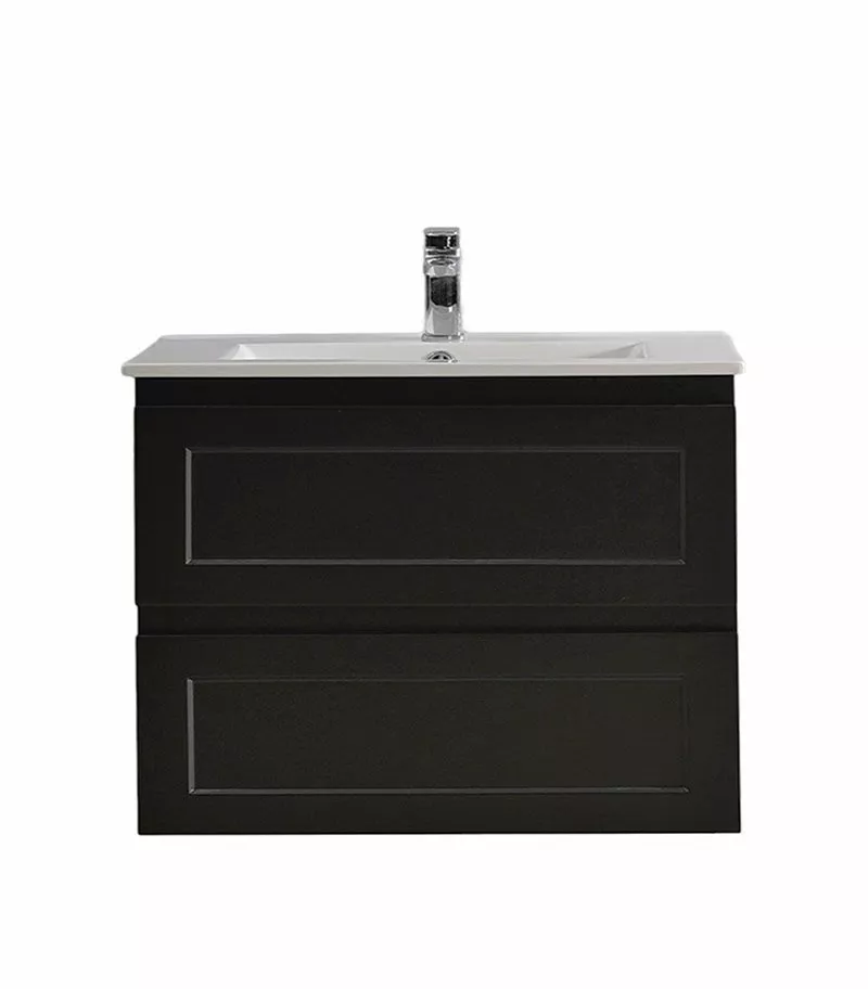 Fremantle Matt Black 600mm PVC Wall Hung Vanity FMB600 WH