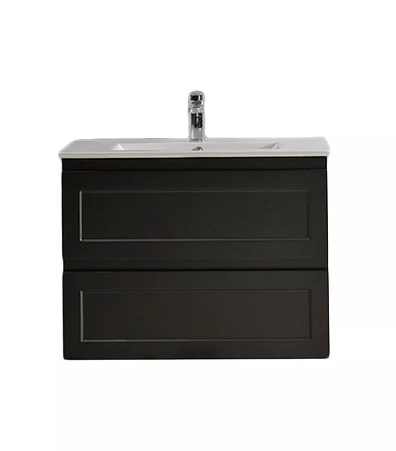 Fremantle Matt Black 750mm PVC Wall Hung Vanity FMB750WHCT
