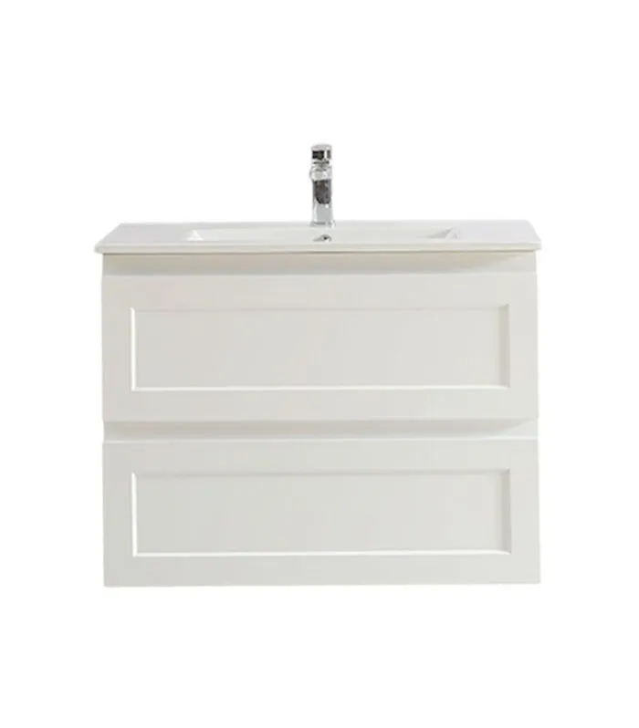 Fremantle Matt White 750mm PVC Wall Hung Vanity FMW750WHCT
