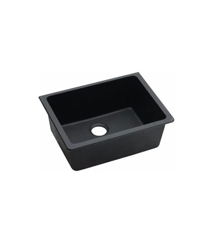 Arete 635mm Granite Undermount Sink - Matt Black
