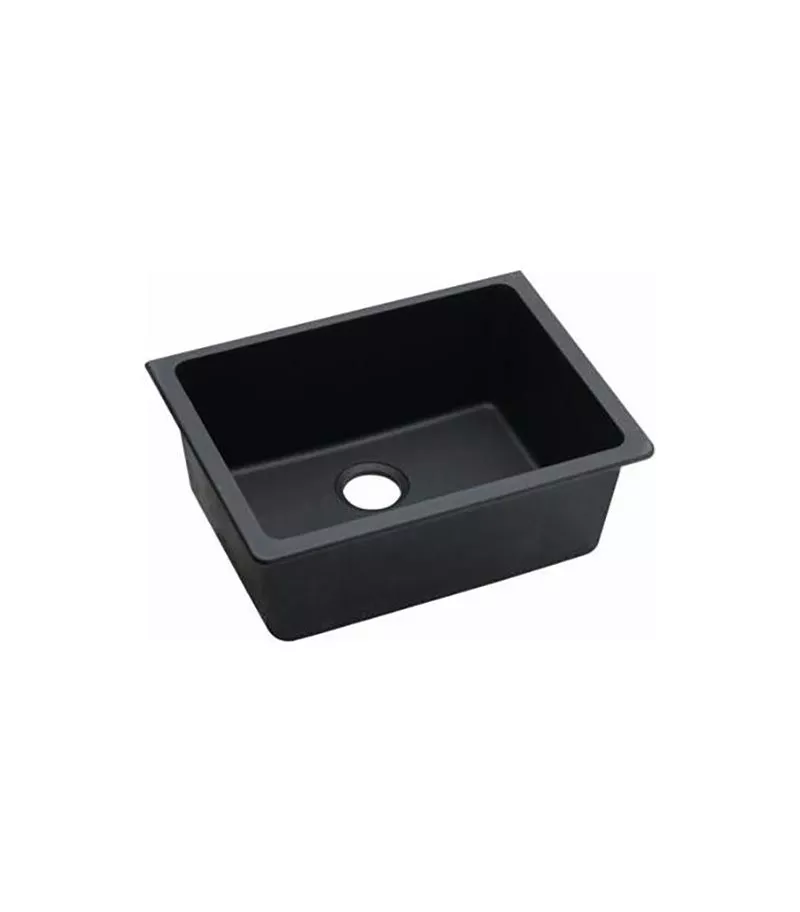 Arete 635mm Granite Undermount Sink - Matt Black