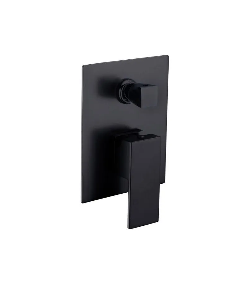 Rosa Wall Mixer with Diverter - Matte Black