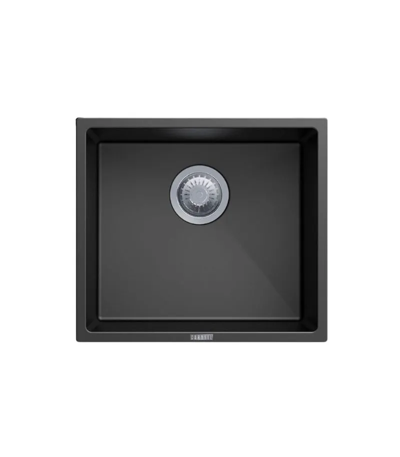Carysil 457mm Granite Sink - Matt Black