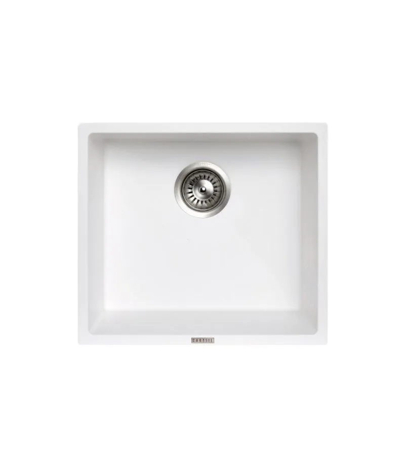 Carysil 457mm Granite Sink - Matt White