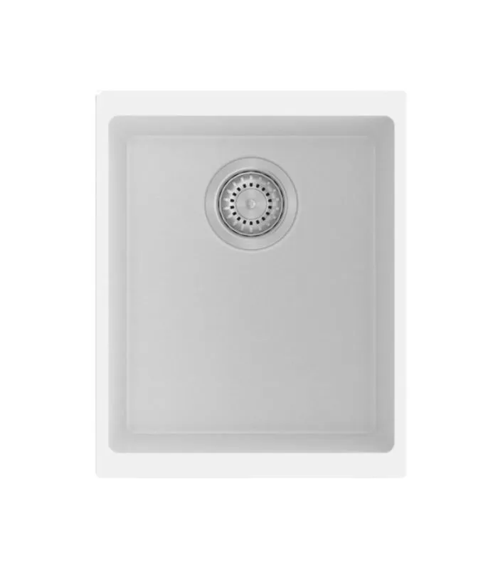 Arete 370mm Granite Sink - Matt White