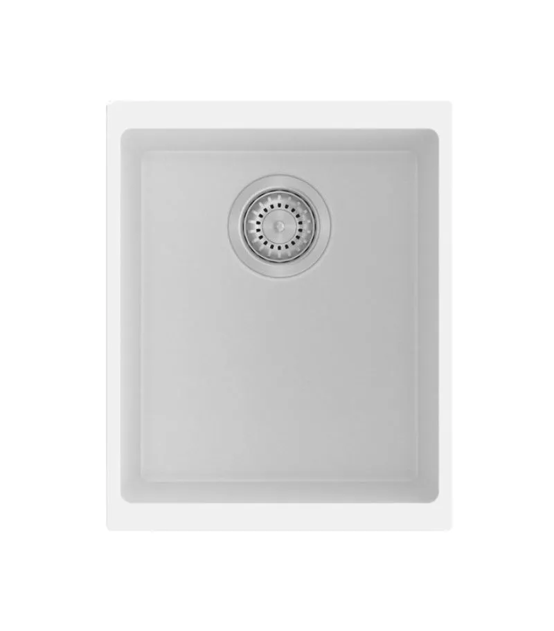 Arete 370mm Granite Sink - Matt White