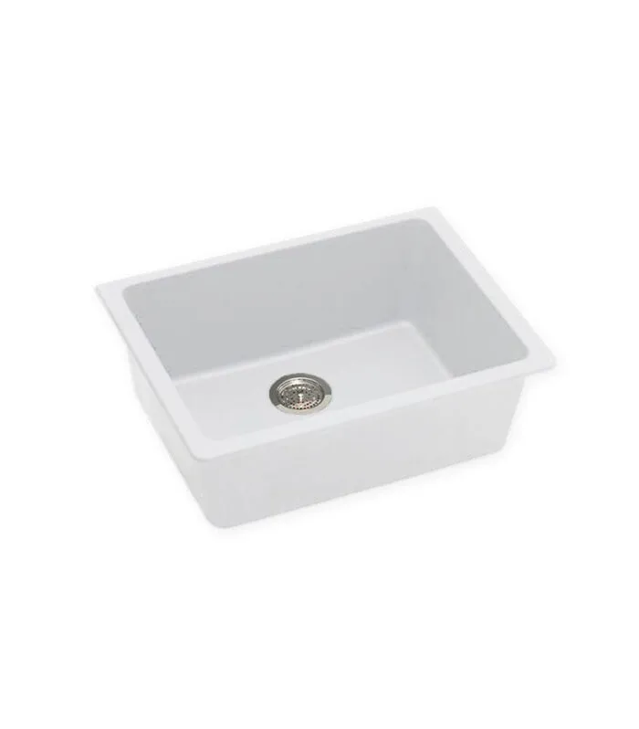 Arete 635mm Granite Undermount Sink - Matt White