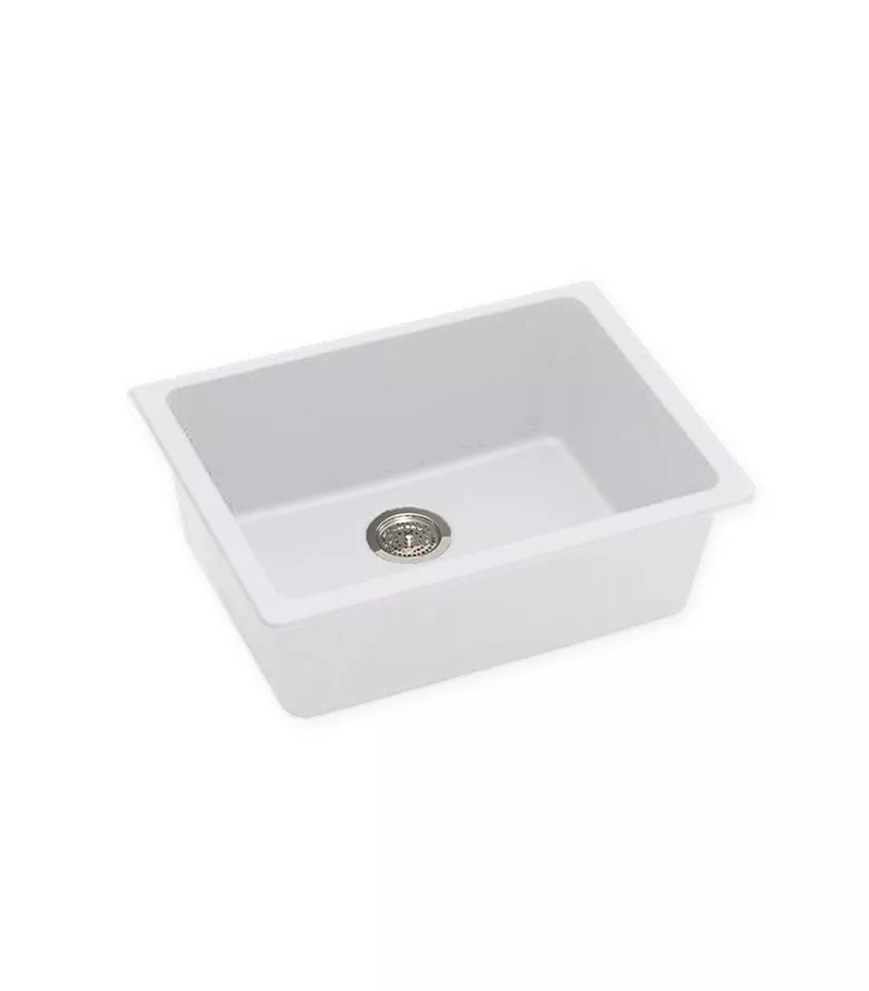 Arete 635mm Granite Undermount Sink - Matt White