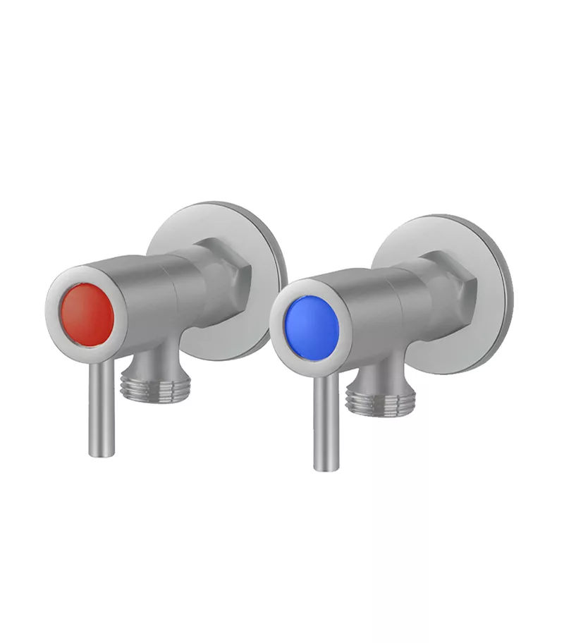 Pentro Brushed Nickel Round 1/4 Turn Washing Machine Stops