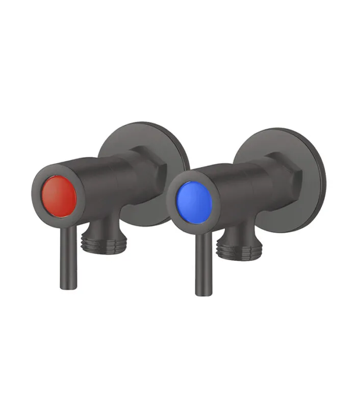 Pentro Gunmetal Grey Round 1/4 Turn Washing Machine Stops