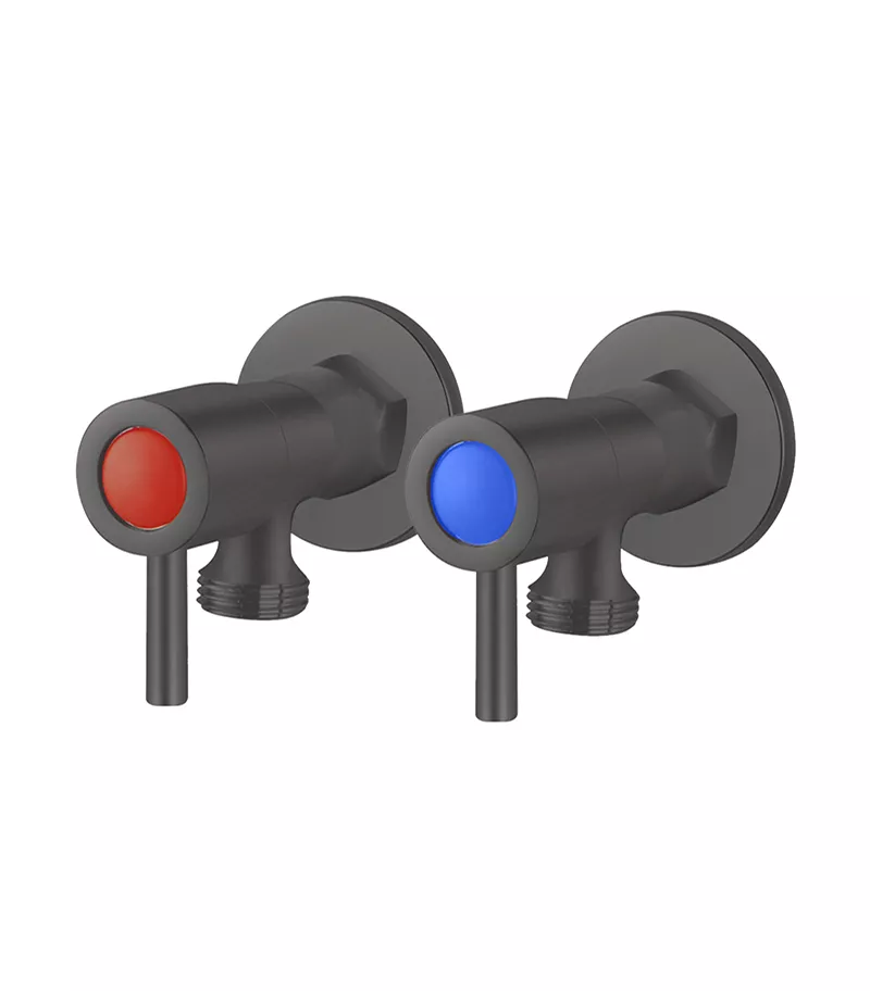 Pentro Gunmetal Grey Round 1/4 Turn Washing Machine Stops