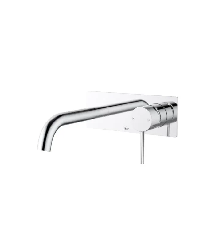 Hali Basin/Bath Mixer with Curved Spout - Chrome