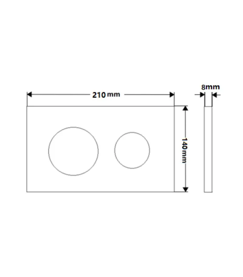 R&T Dual Flush Push Plate G3005007 - Specification