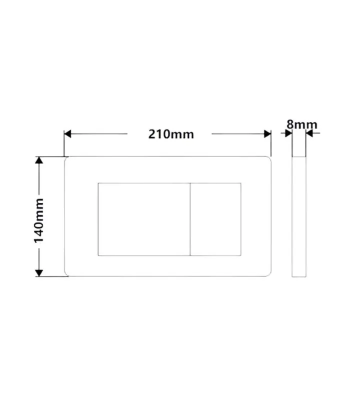 R&T Dual Flush Push Plate G3005008 - Specification