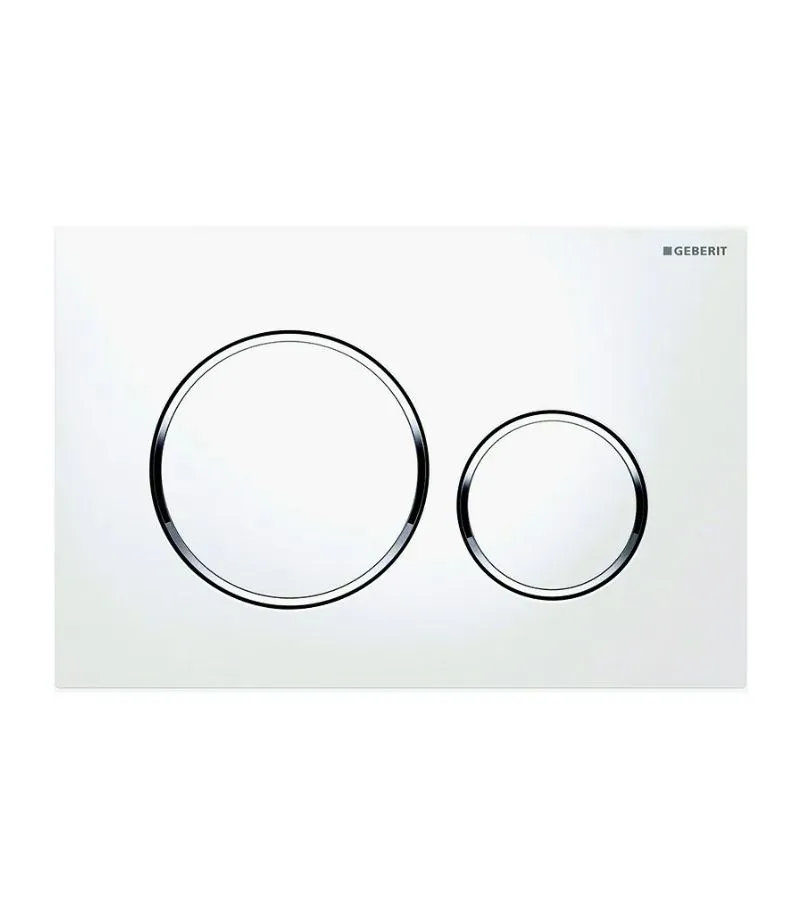 Geberit Sigma Dual Flush Push Plate – Sigma20KJ | White & Chrome