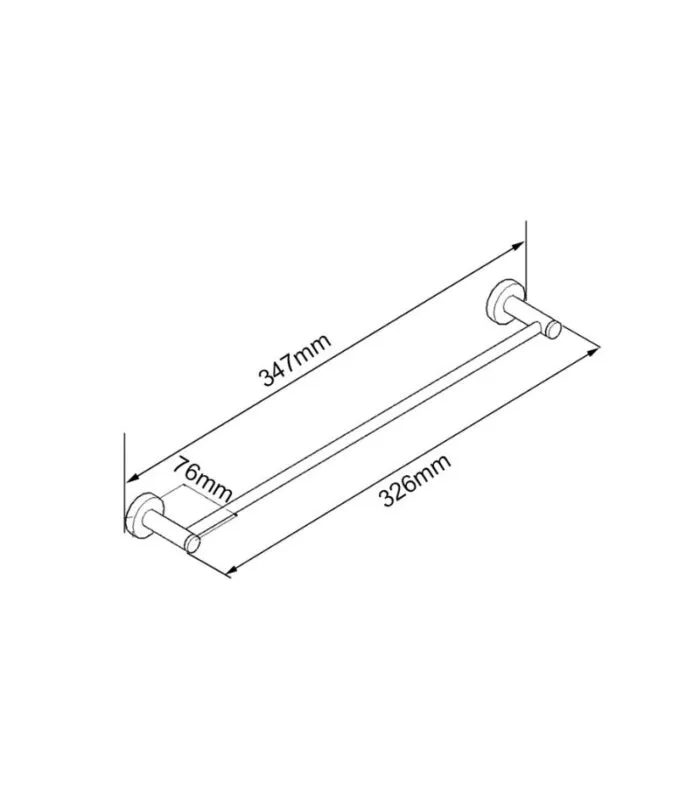 Lucid 347mm Single Towel Rail - Specification