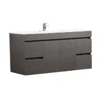 Avie Dark Brown 1200mm Single Bowl PVC Wall Hung Vanity EV124-DB Avie Dark Brown 1200mm Single Bowl PVC Wall Hung Vanity EV124-DB