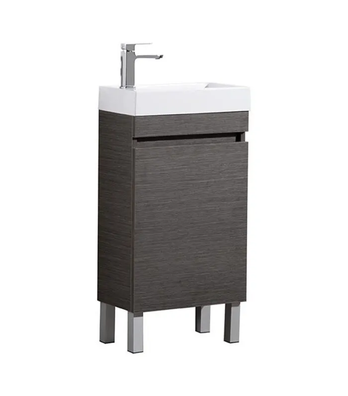 450mm x 250mm x 880mm Avie Dark Brown Ensuite Floorstanding Vanity Unit