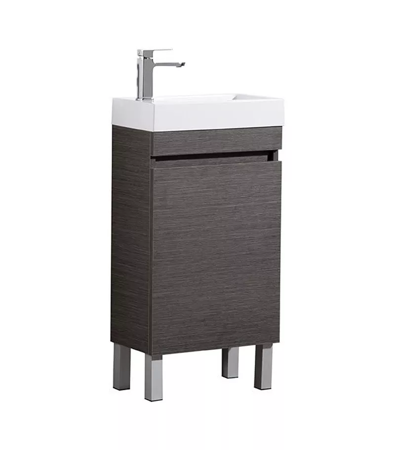 450mm x 250mm x 880mm Avie Dark Brown Ensuite Floorstanding Vanity Unit