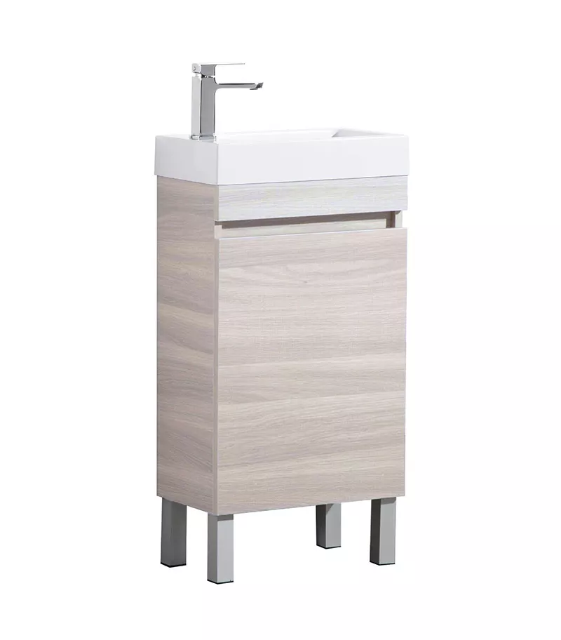 450mm x 250mm x 880mm Avie Light Oak Ensuite Floorstanding Vanity Unit