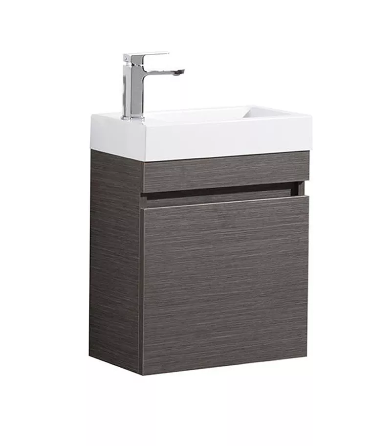 450mm x 250mm x 480mm Avie Dark Brown Ensuite Wall Hung Vanity Unit