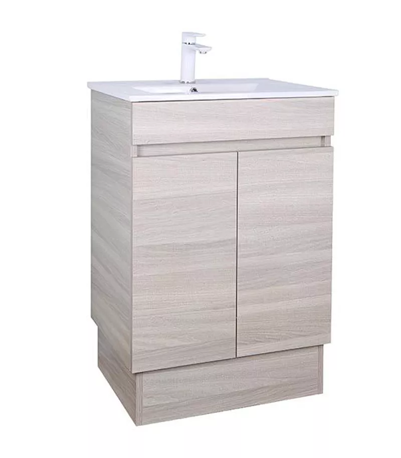 Avie Light Oak 600mm PVC Freestanding Vanity