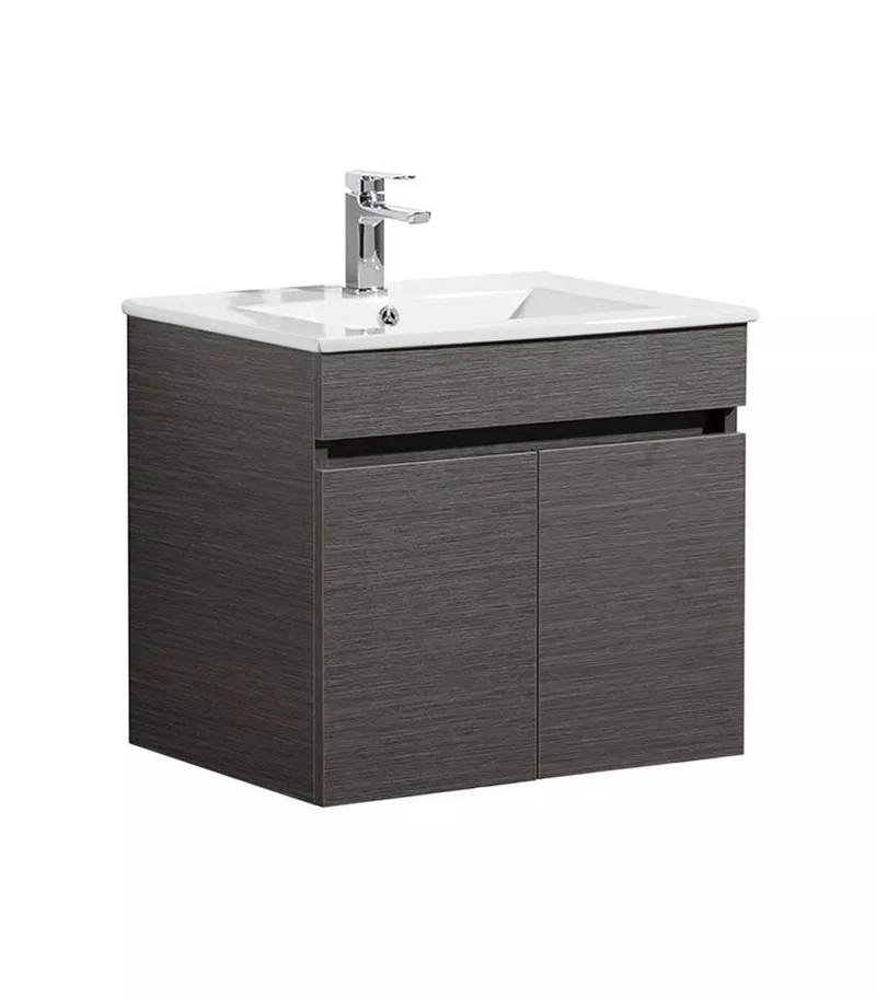 Avie Dark Brown 600mm PVC Wall Hung Vanity