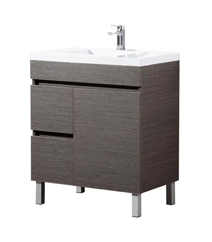 Avie Dark Brown 750mm PVC Freestanding Vanity