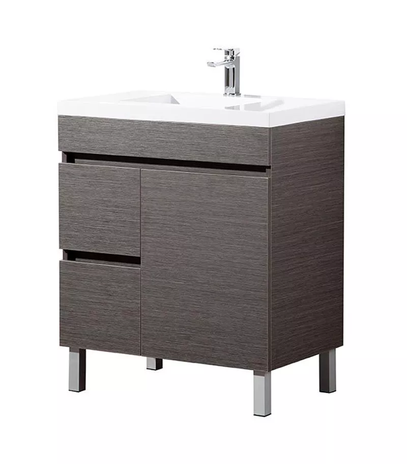 Avie Dark Brown 750mm PVC Freestanding Vanity