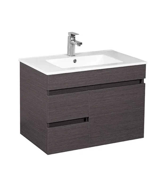 Avie Dark Brown 750mm PVC Wall Hung Vanity EV74LWH-DB-CT