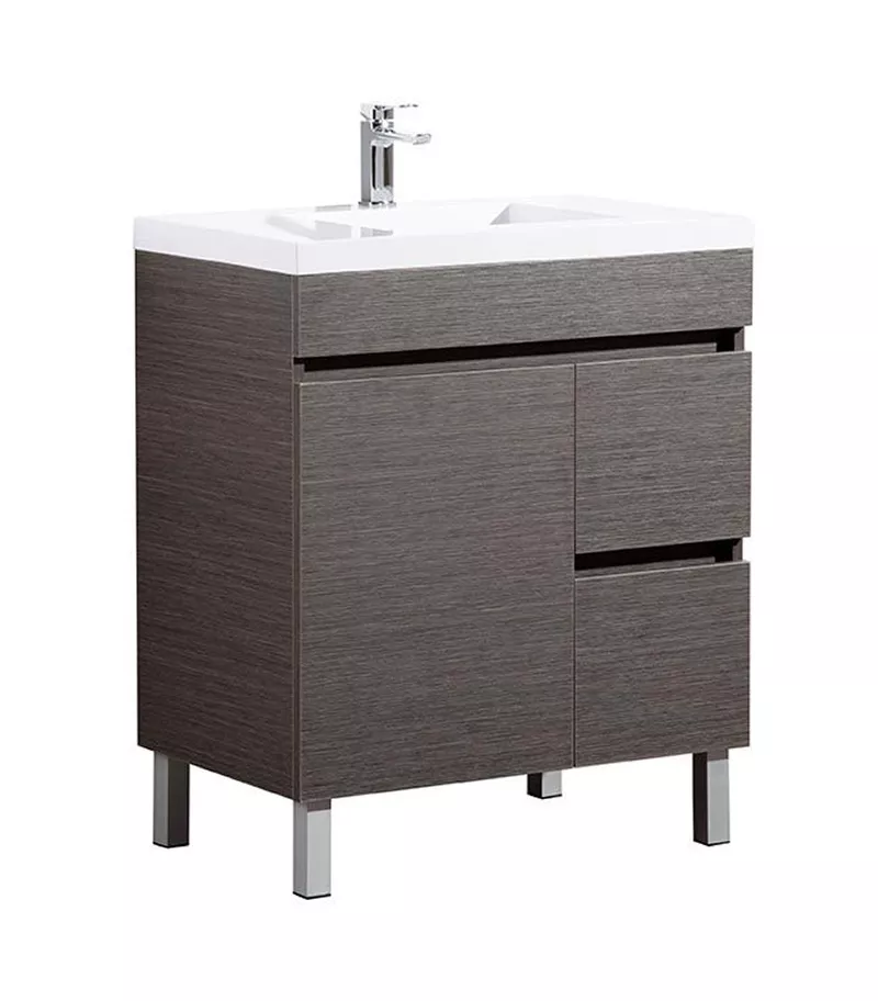 Avie Dark Brown 750mm PVC Freestanding Vanity