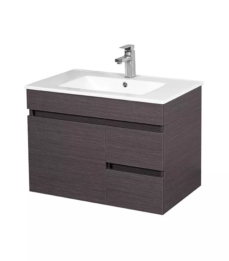 Avie Dark Brown 750mm PVC Wall Hung Vanity EV74RWH-DB-CT