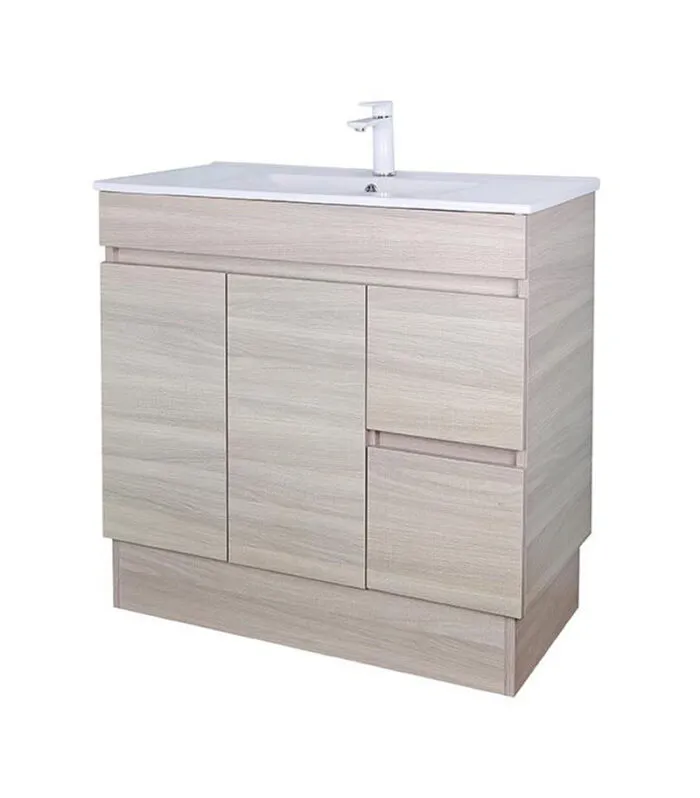 Avie Light Oak 900mm PVC Freestanding Vanity