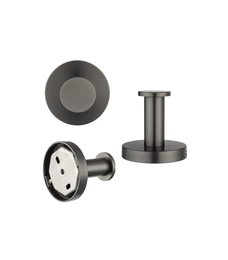 Lucid Single Robe Hook - Gunmetal | Views