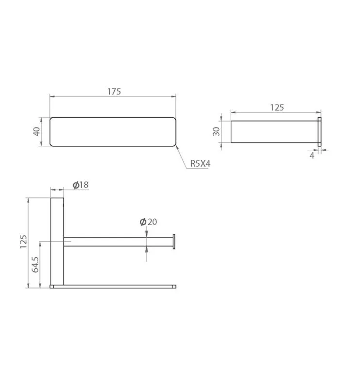 Gabe Toilet Roll Holder Specification
