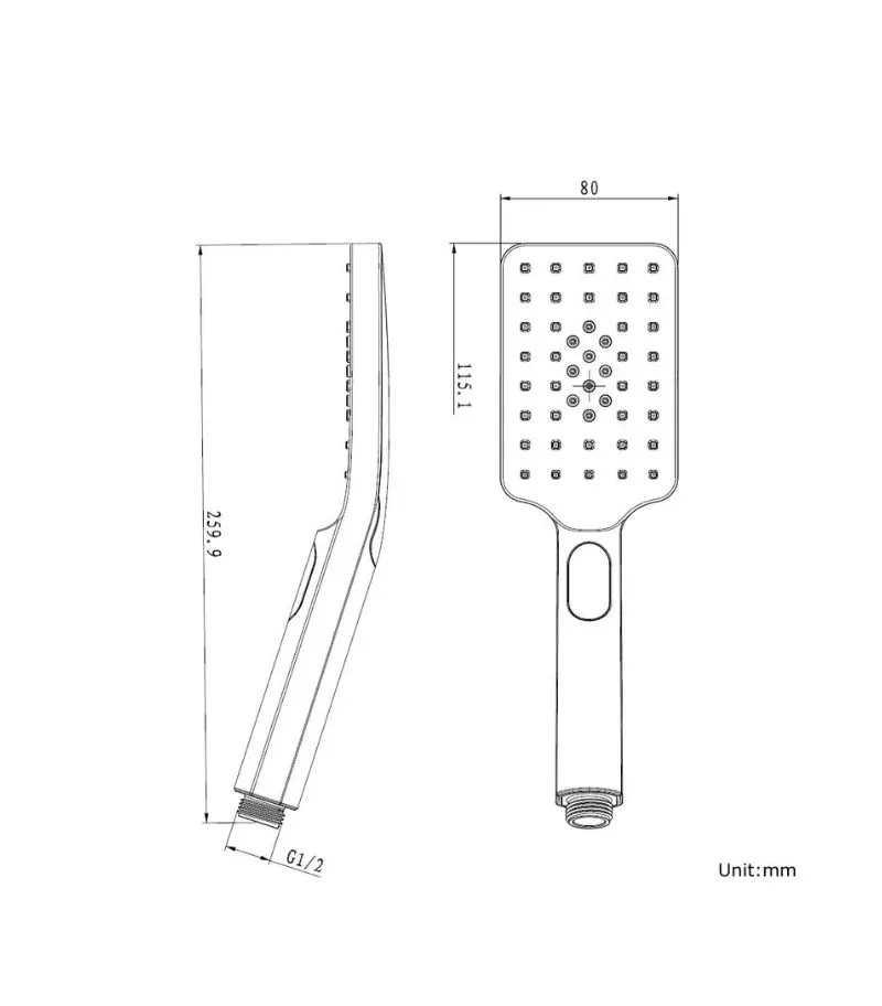 Esperia Handheld Shower Head - Specification