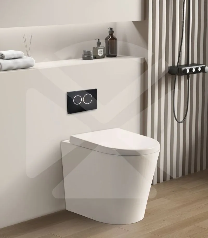 Avery Box Rim Floorstanding Toilet Pan – Gloss White - Sideview